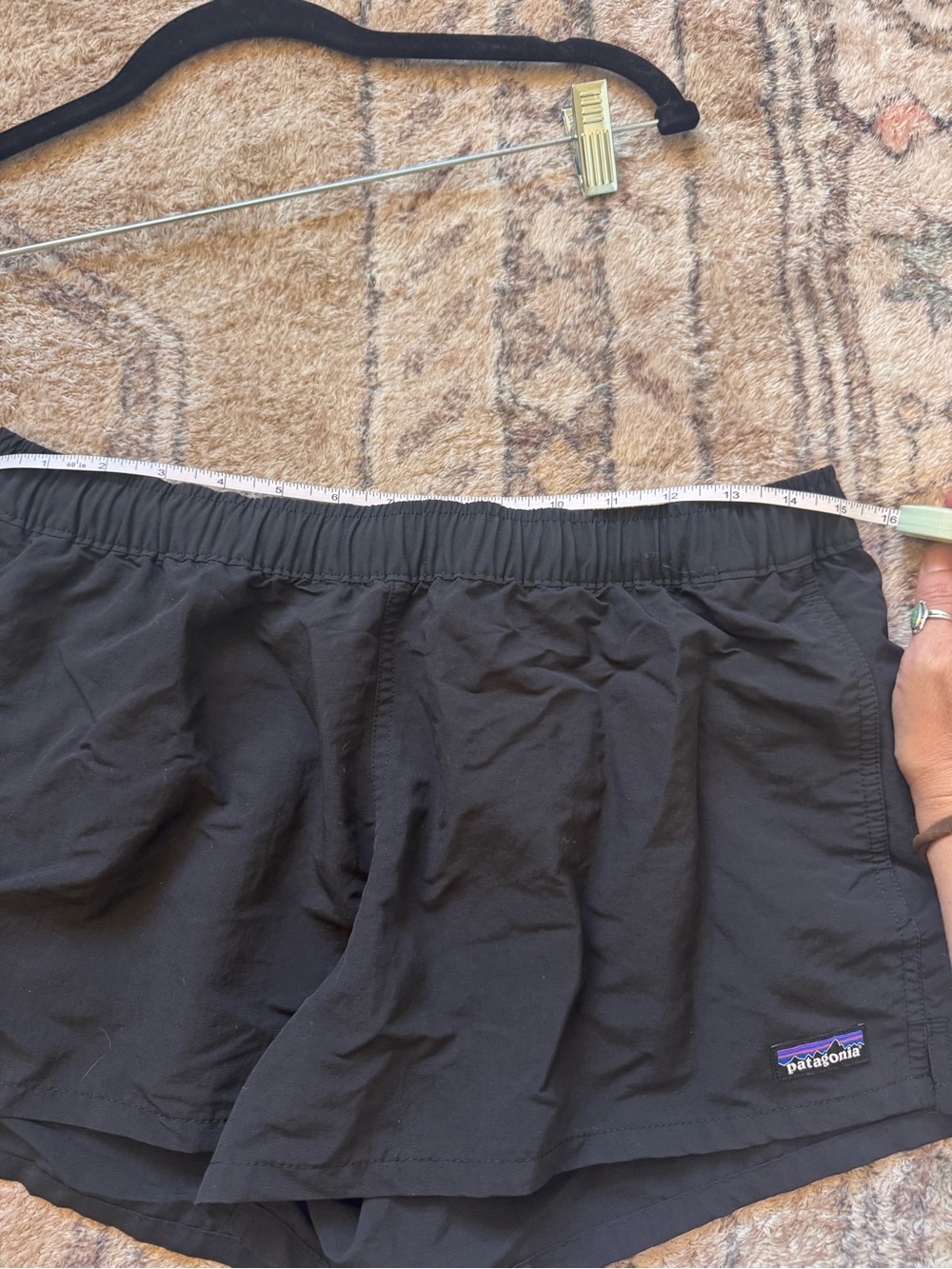 Patagonia Black Athletic Shorts with Elastic Waist - Picture 5 of 6